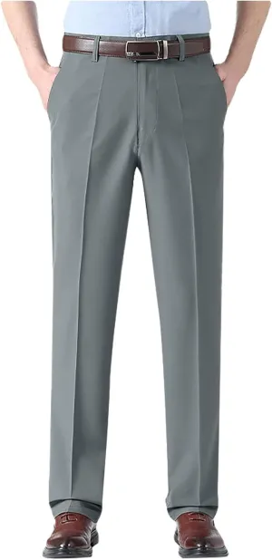 Suit Pants for Men's,Stretch Expandable Waist Chino Work Suit Pants Slim Fit Straight Leg Slacks Dress Trousers