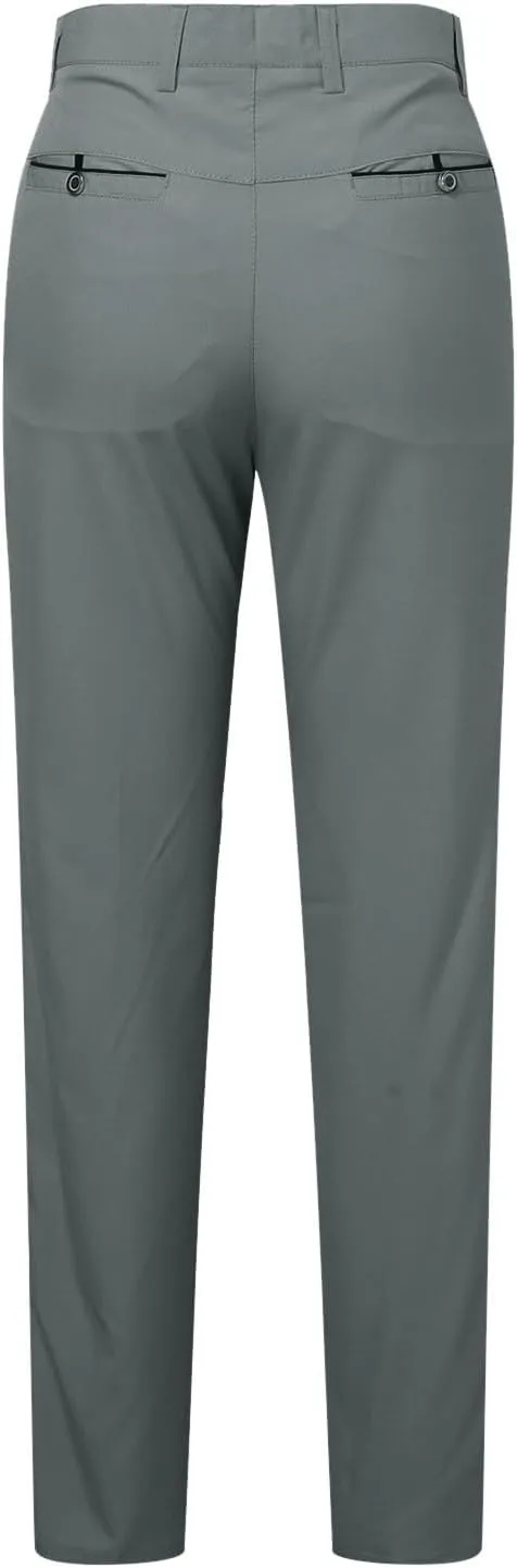 Suit Pants for Men's,Stretch Expandable Waist Chino Work Suit Pants Slim Fit Straight Leg Slacks Dress Trousers