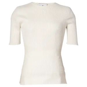 SWEATER SOLAR LIGHT RIB SS / 0001:HERITAGE WHITE