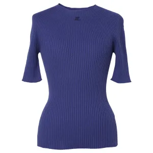 SWEATER SOLAR LIGHT RIB SS / 7102:SAPHIR