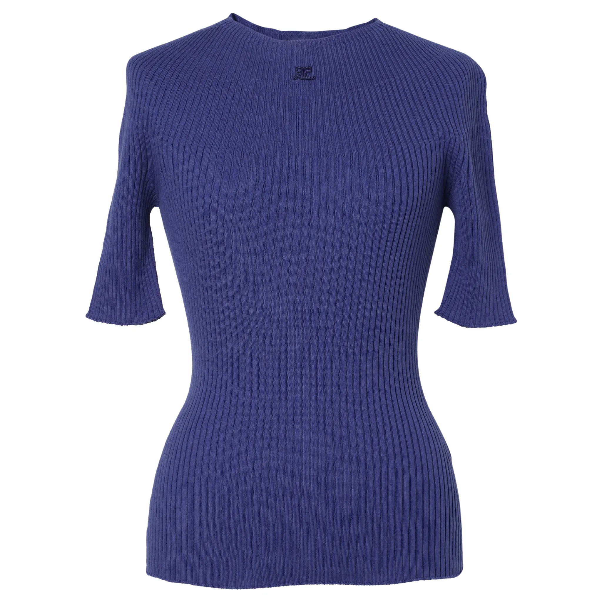 SWEATER SOLAR LIGHT RIB SS / 7102:SAPHIR