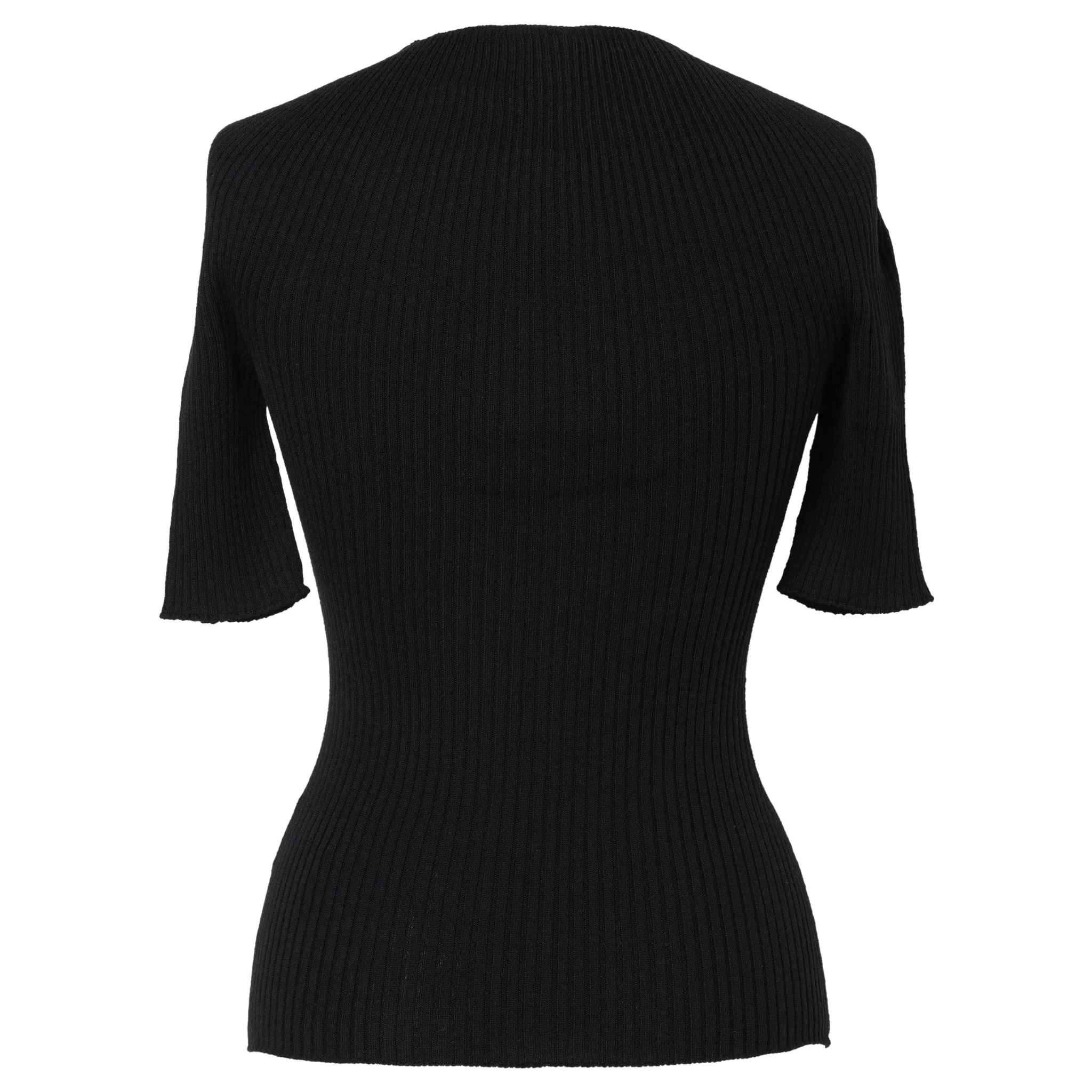 SWEATER SOLAR LIGHT RIB SS / 9999:BLACK