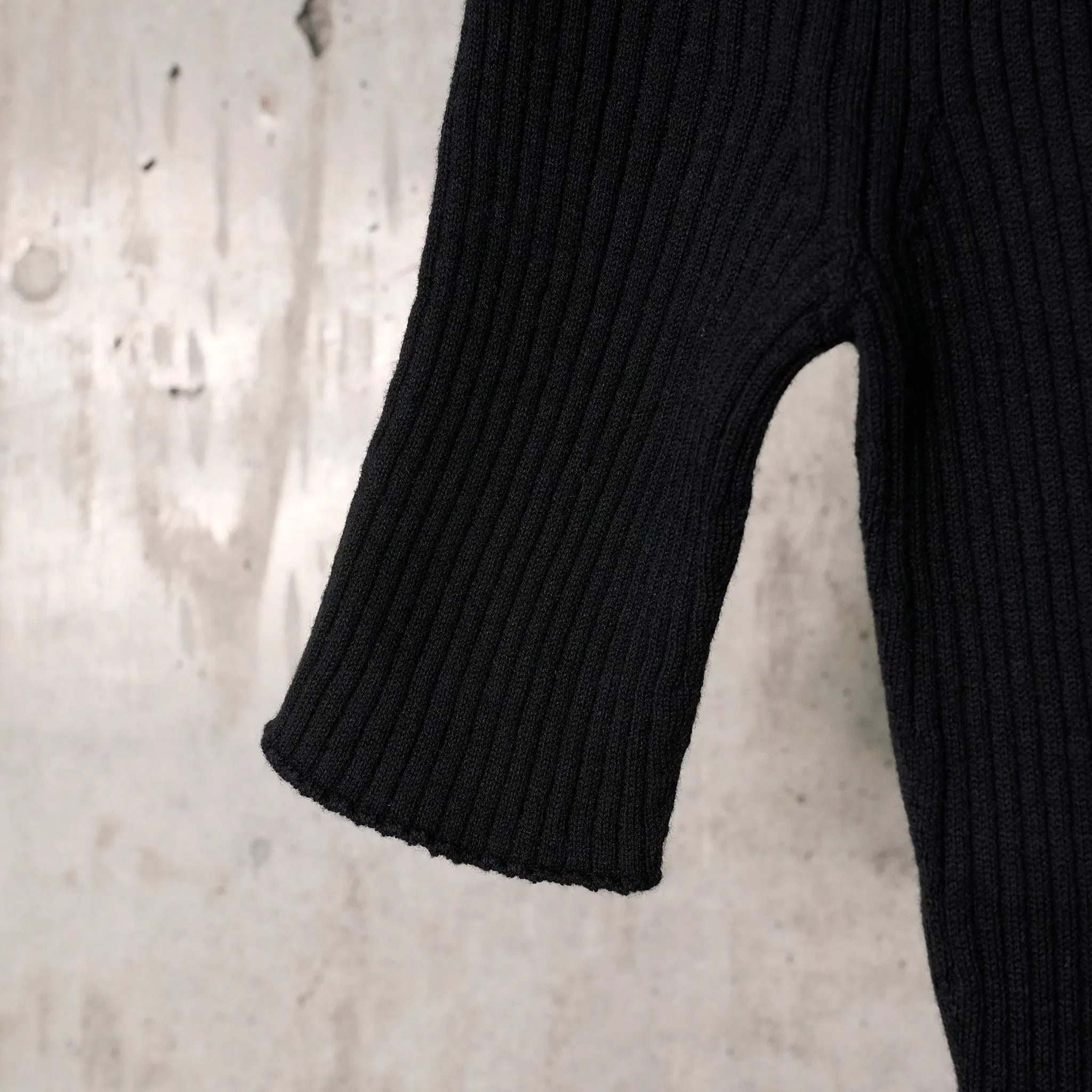SWEATER SOLAR LIGHT RIB SS / 9999:BLACK