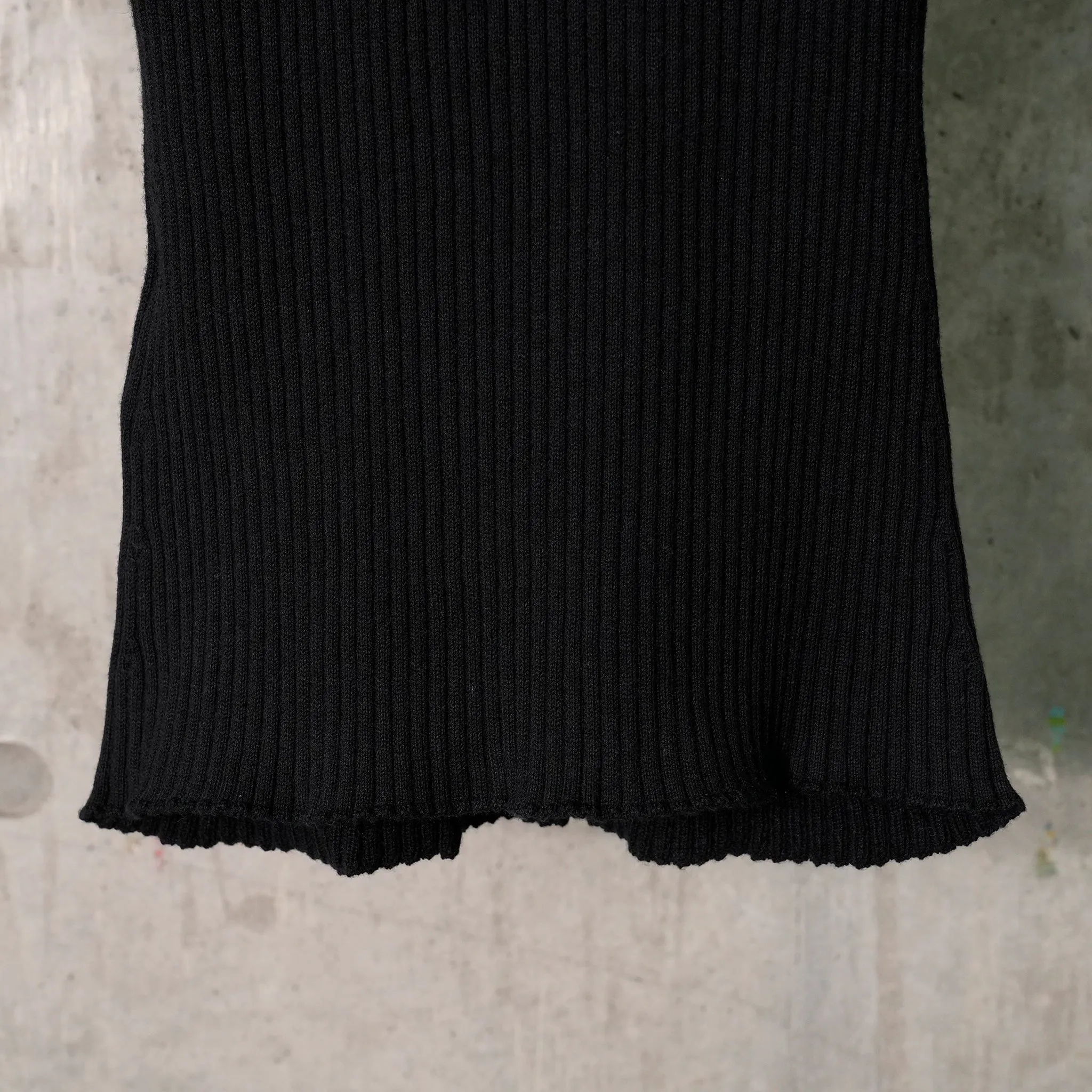 SWEATER SOLAR LIGHT RIB SS / 9999:BLACK