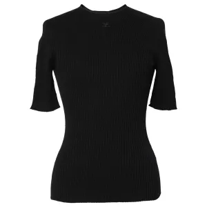 SWEATER SOLAR LIGHT RIB SS / 9999:BLACK