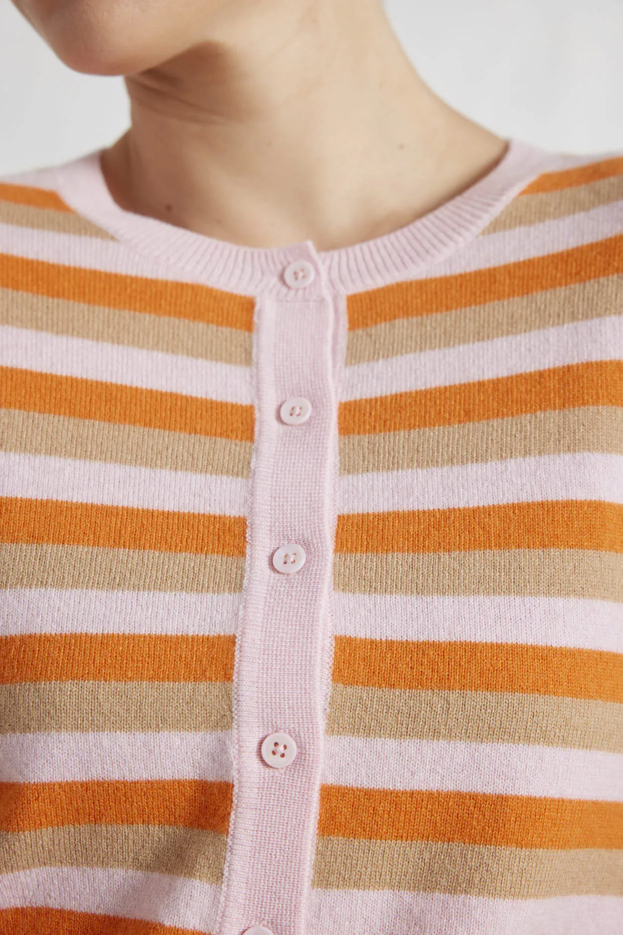 Sydney Stripe Cardi in Tuberose