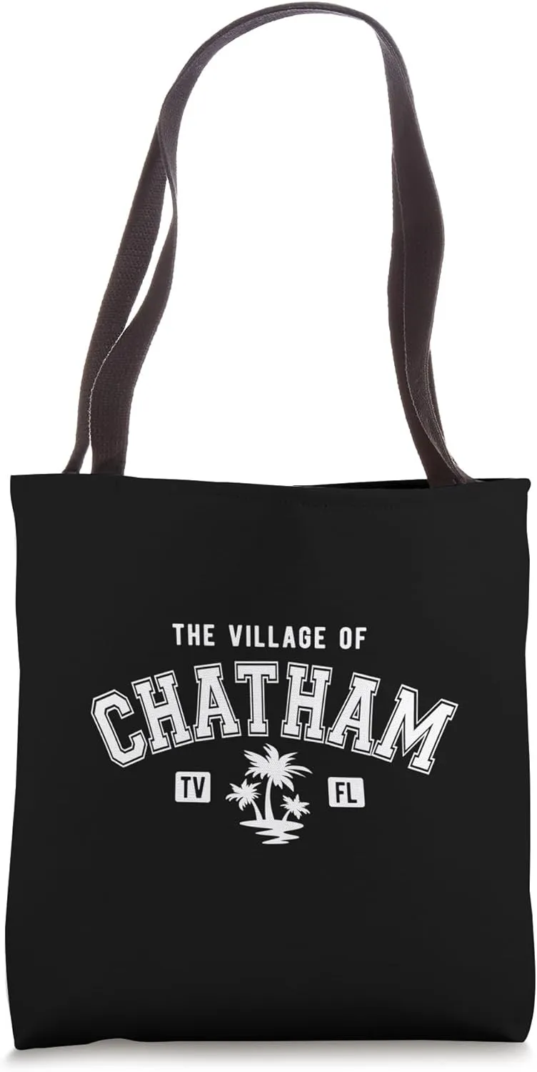 The Village of Chatham Classic Style Palm Trees Design Tote Bag