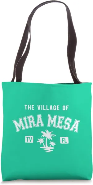 The Village of Mira Mesa Classic Style Palm Trees Design Tote Bag