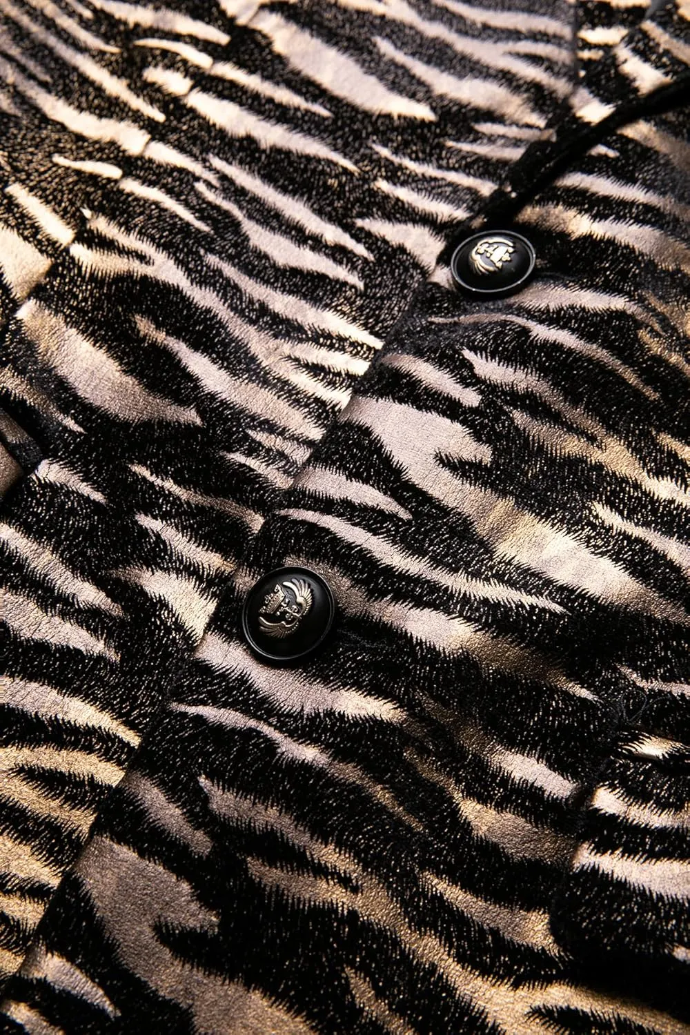 THWEI Mens Blazer Hipster Leopard Print Tuxedo Luxury Notched Lapel Slim Fit Stylish Sport Coats Jacket