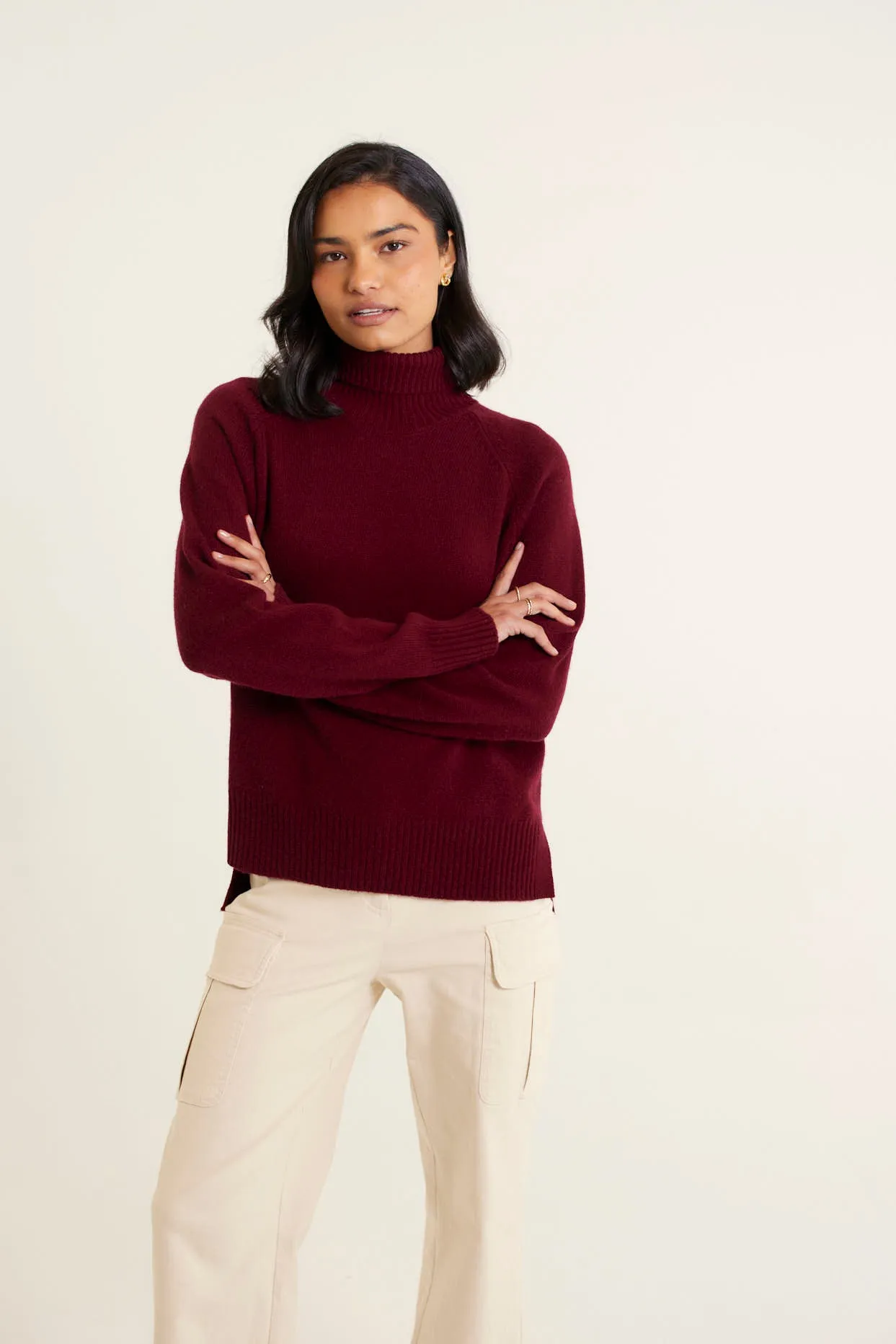 Toastie Merino Cashmere Polo In Windsor Wine