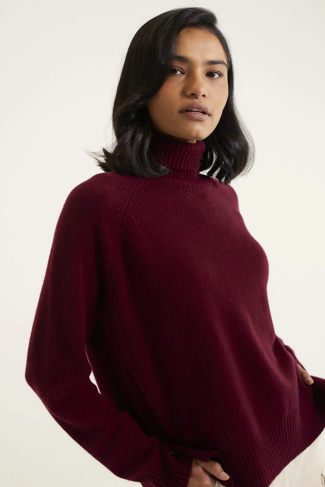 Toastie Merino Cashmere Polo In Windsor Wine