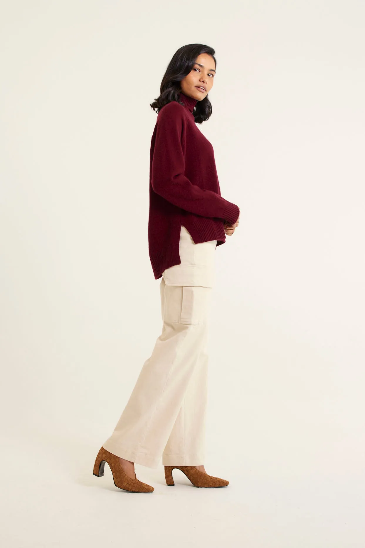 Toastie Merino Cashmere Polo In Windsor Wine