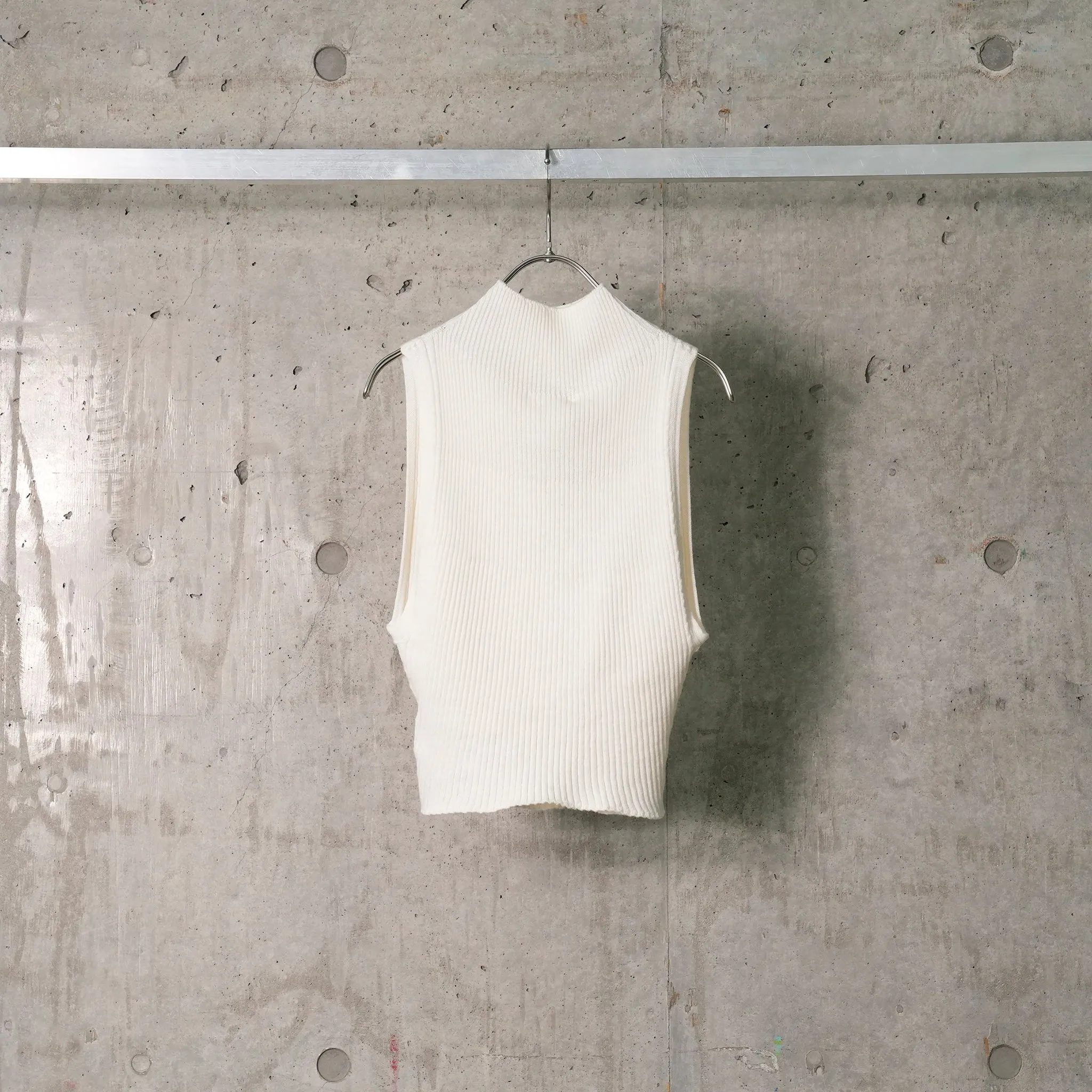 TOP MOCKNECK LIGHT RIB / 0001:HERITAGE WHITE