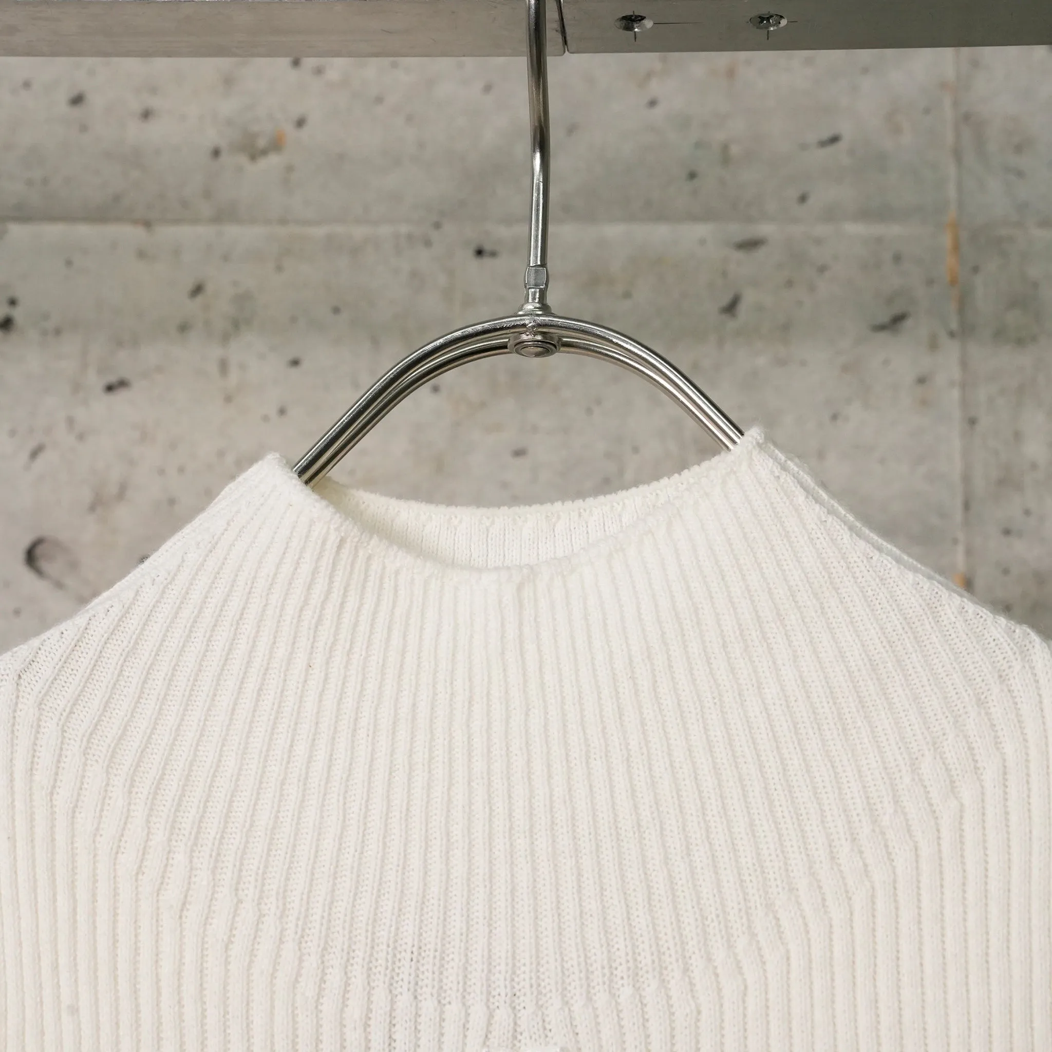TOP MOCKNECK LIGHT RIB / 0001:HERITAGE WHITE