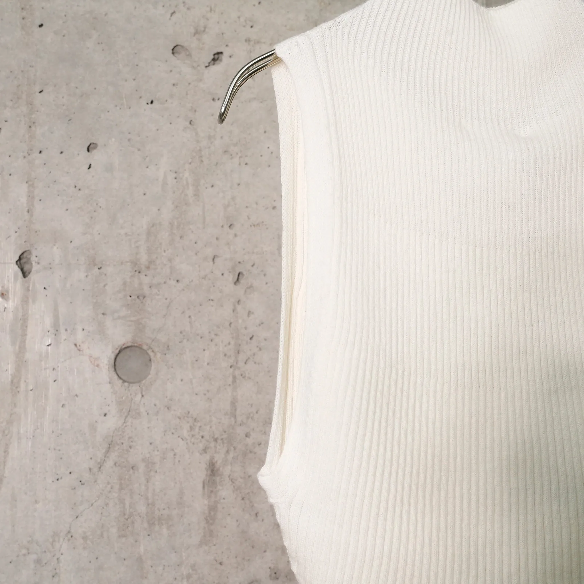 TOP MOCKNECK LIGHT RIB / 0001:HERITAGE WHITE