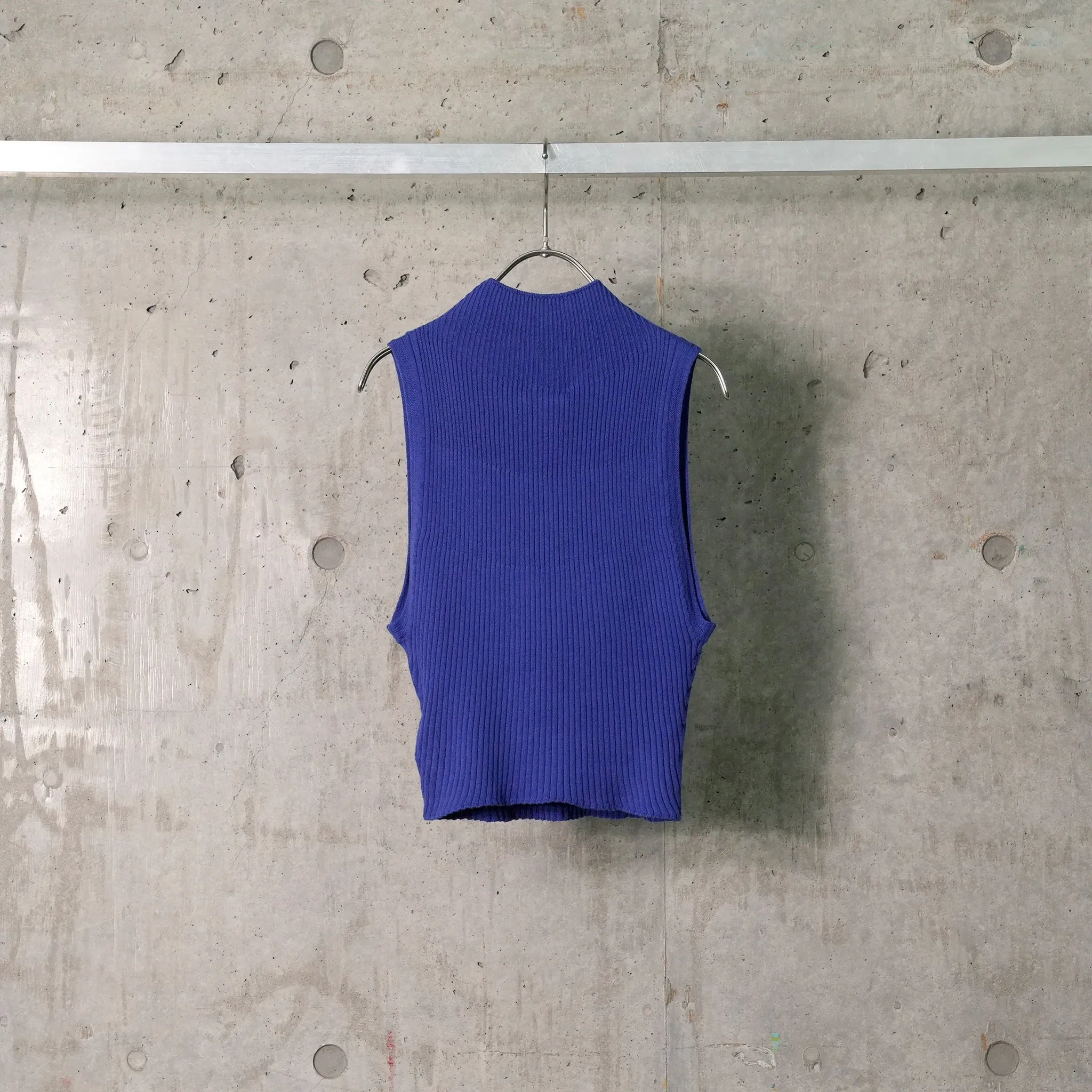 TOP MOCKNECK LIGHT RIB / 7102:SAPHIR