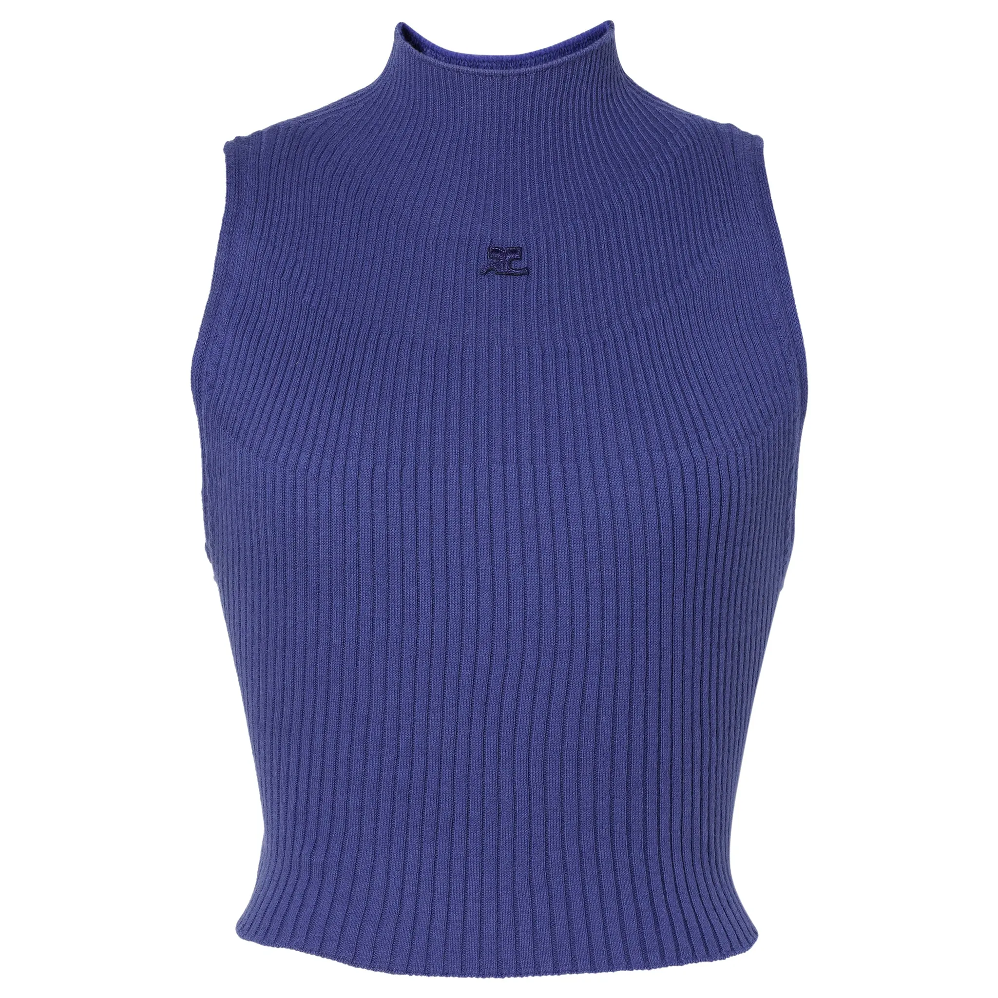 TOP MOCKNECK LIGHT RIB / 7102:SAPHIR