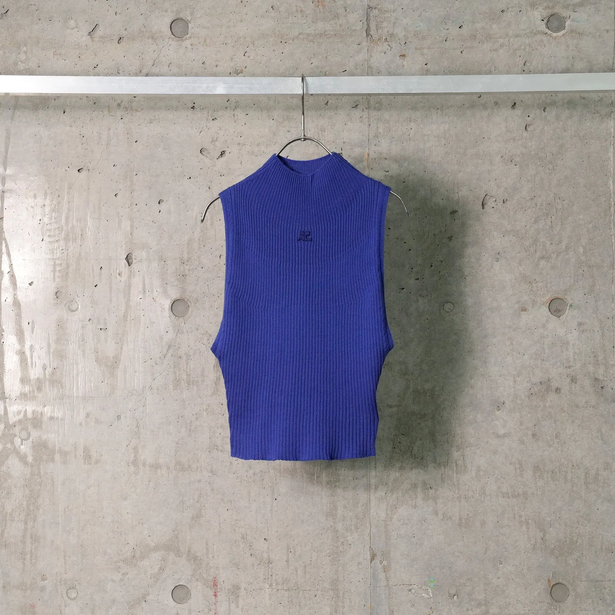 TOP MOCKNECK LIGHT RIB / 7102:SAPHIR