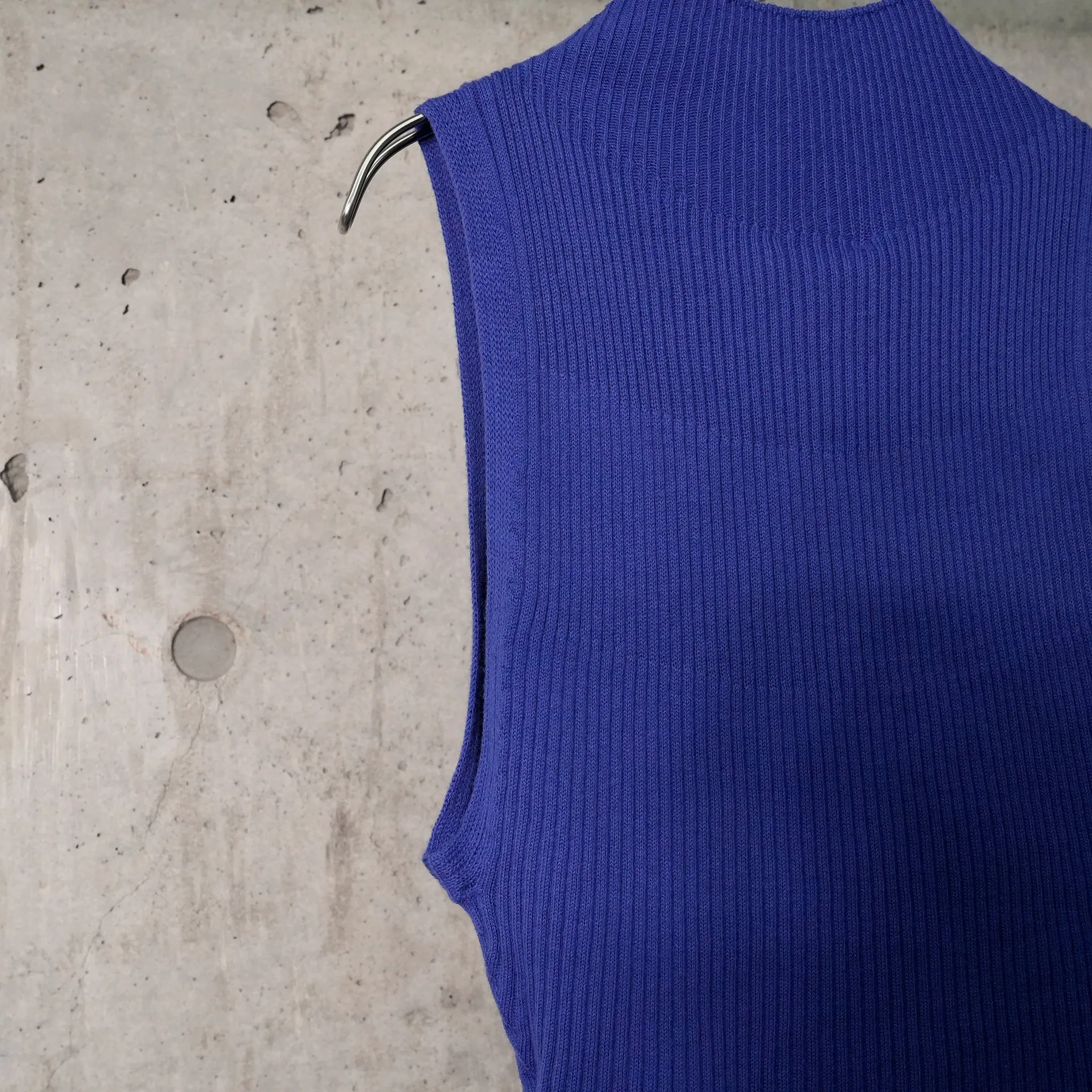 TOP MOCKNECK LIGHT RIB / 7102:SAPHIR