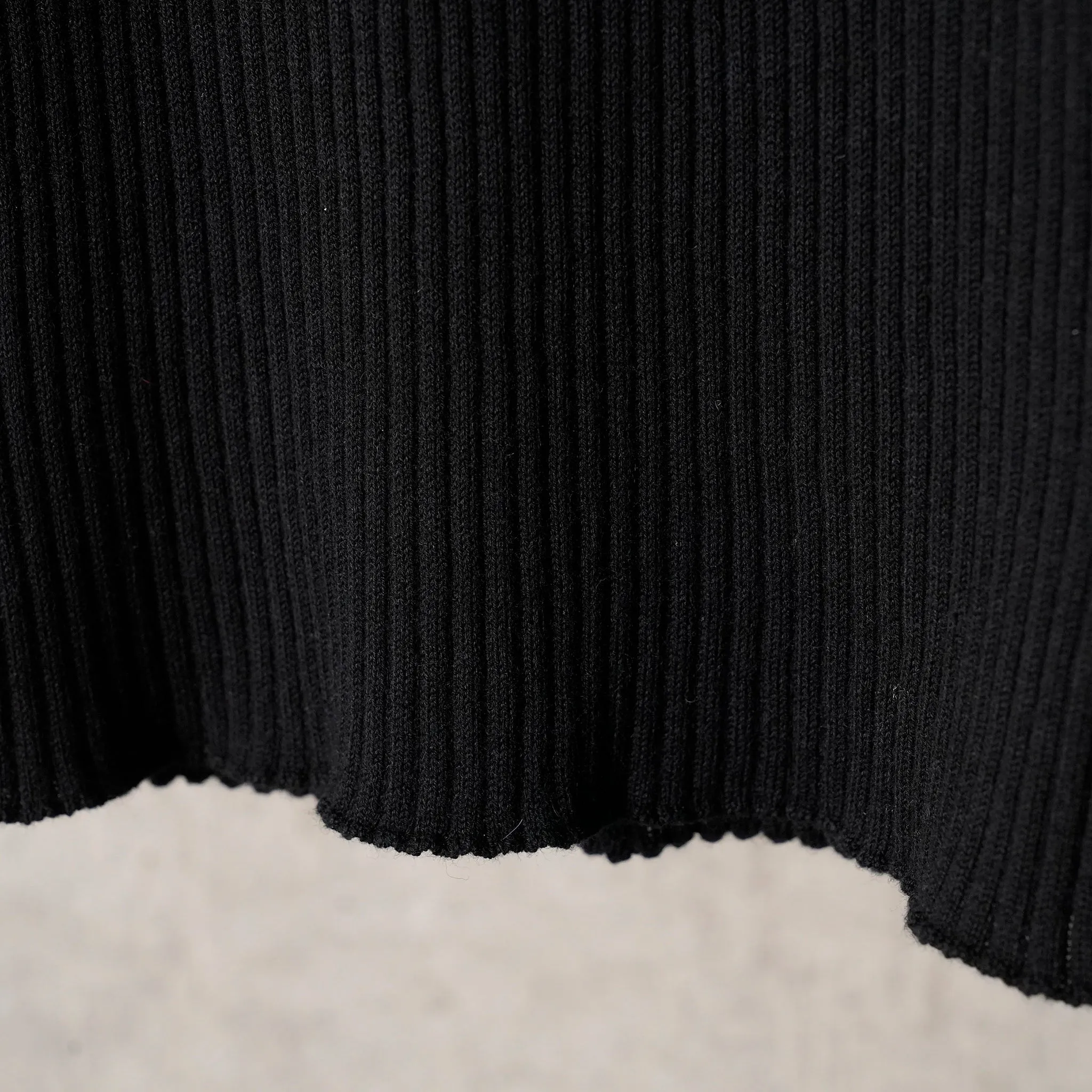 TOP MOCKNECK LIGHT RIB / 9999:BLACK
