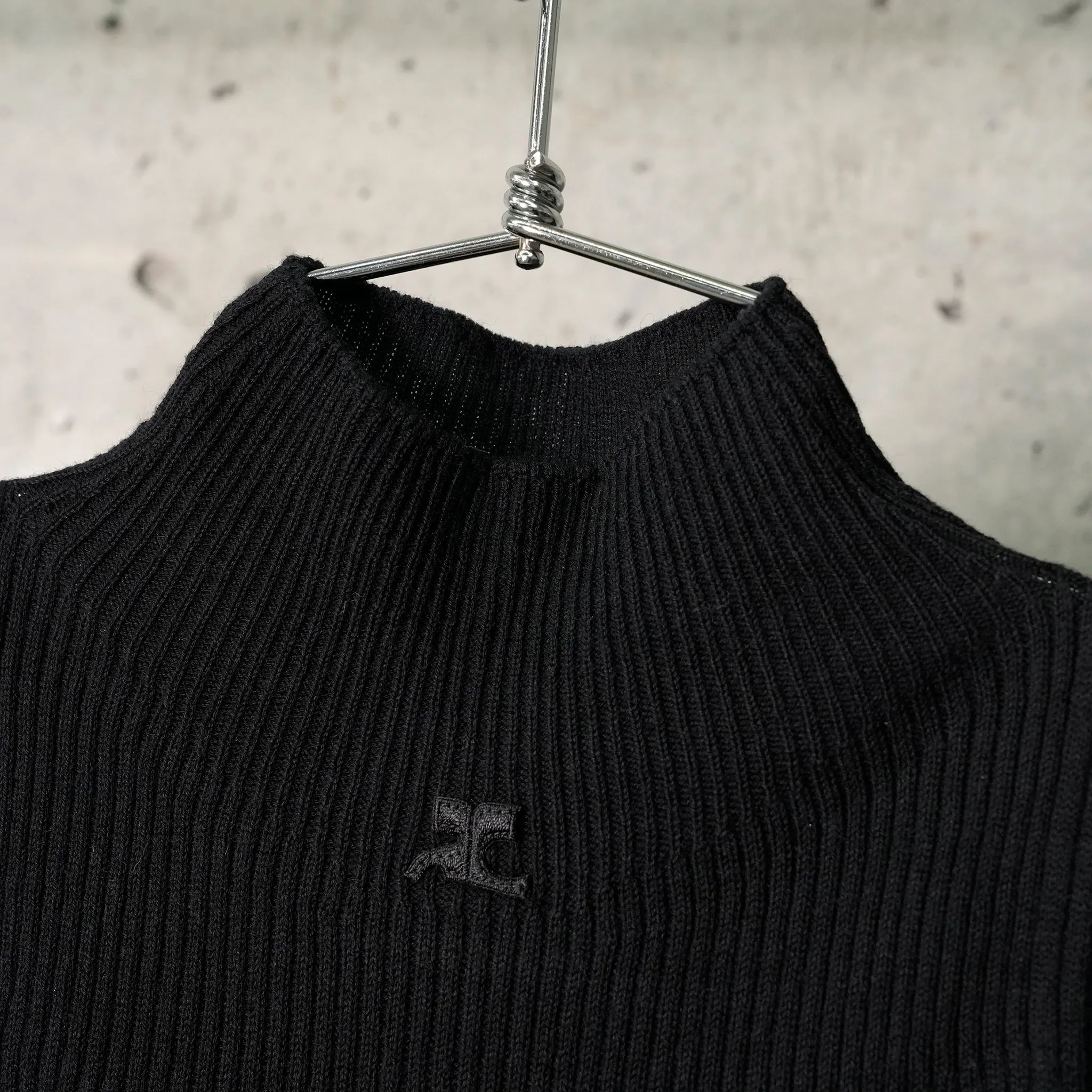 TOP MOCKNECK LIGHT RIB / 9999:BLACK