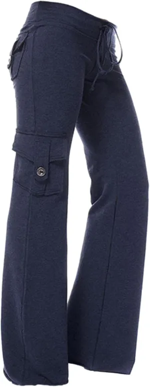 TUNUSKAT Cargo Pants Women Baggy High Waist Yoga Sweatpants Wide Leg Hiking Pants Y2k Combat Military Trousers Relaxed Jogger
