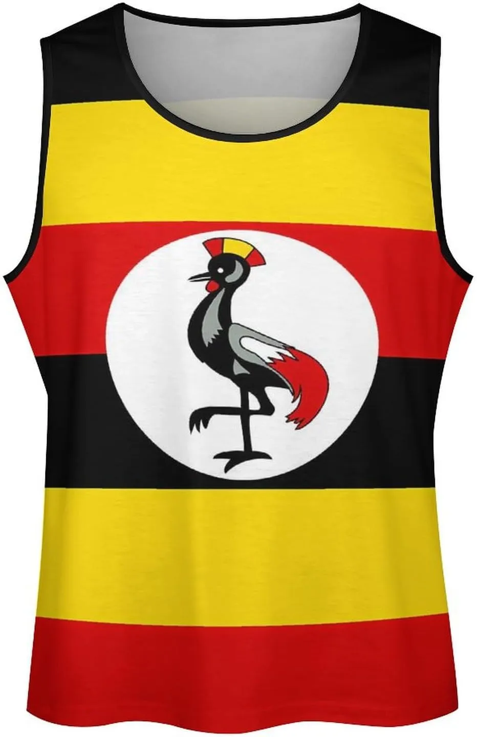 Uganda Flag Men's Activewear Tank Tops Gym Sleeveless Muscle T Shirts Workout Tees Vest