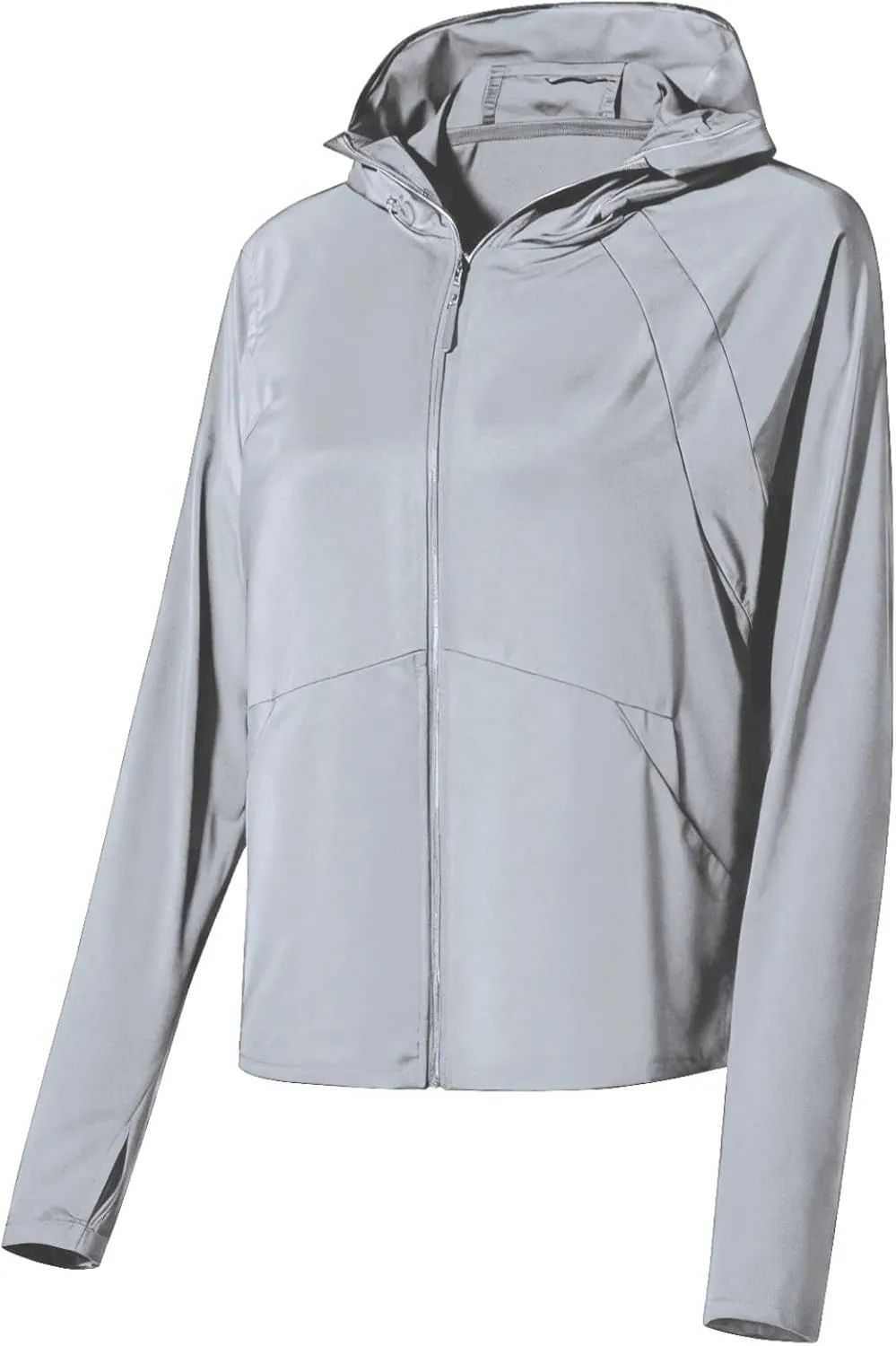 Uv Protection Hoodie For Women, Lightweight Long Sleeve Zip Shirt, Quick-Dry Activewear For Outdoor Sports