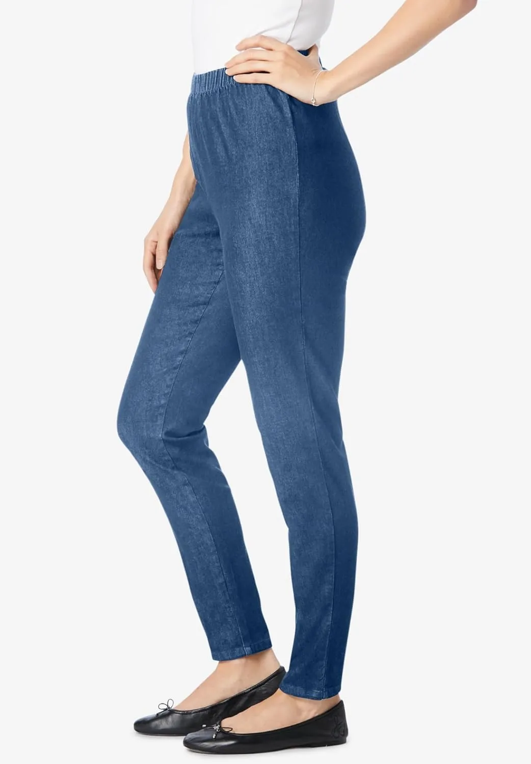 Woman Within Plus Size Fineline Denim Jegging