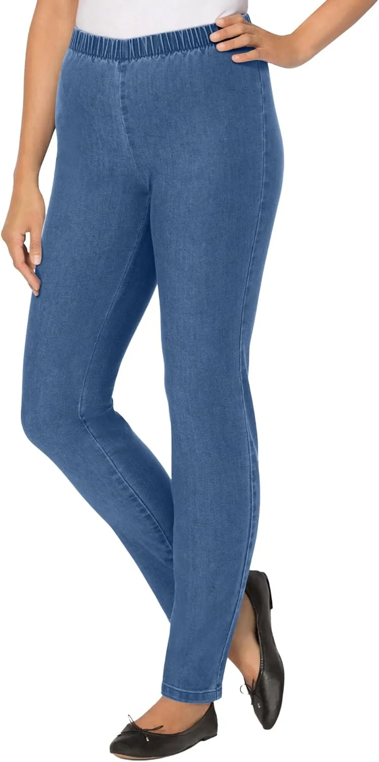 Woman Within Plus Size Fineline Denim Jegging