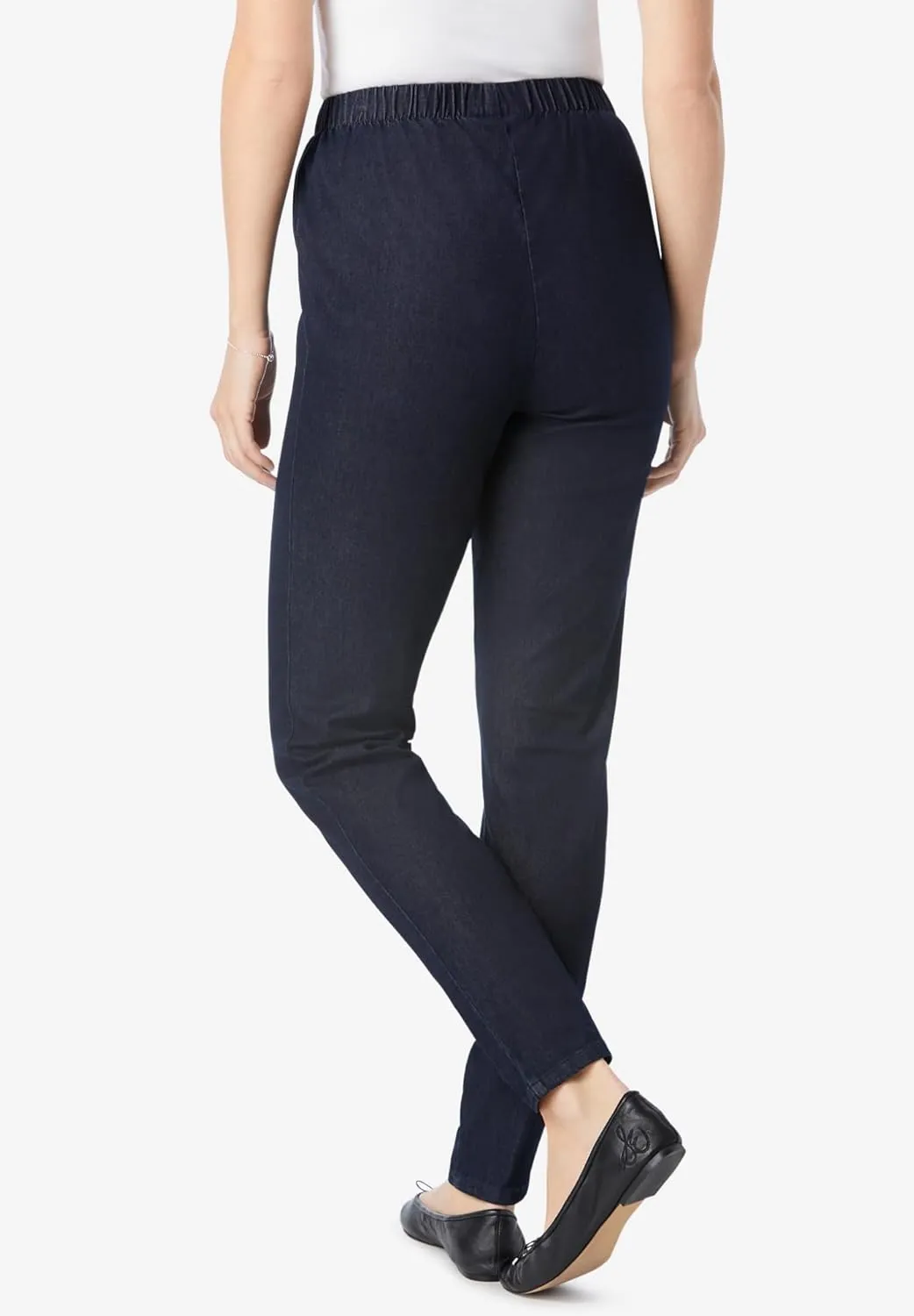 Woman Within Plus Size Fineline Denim Jegging