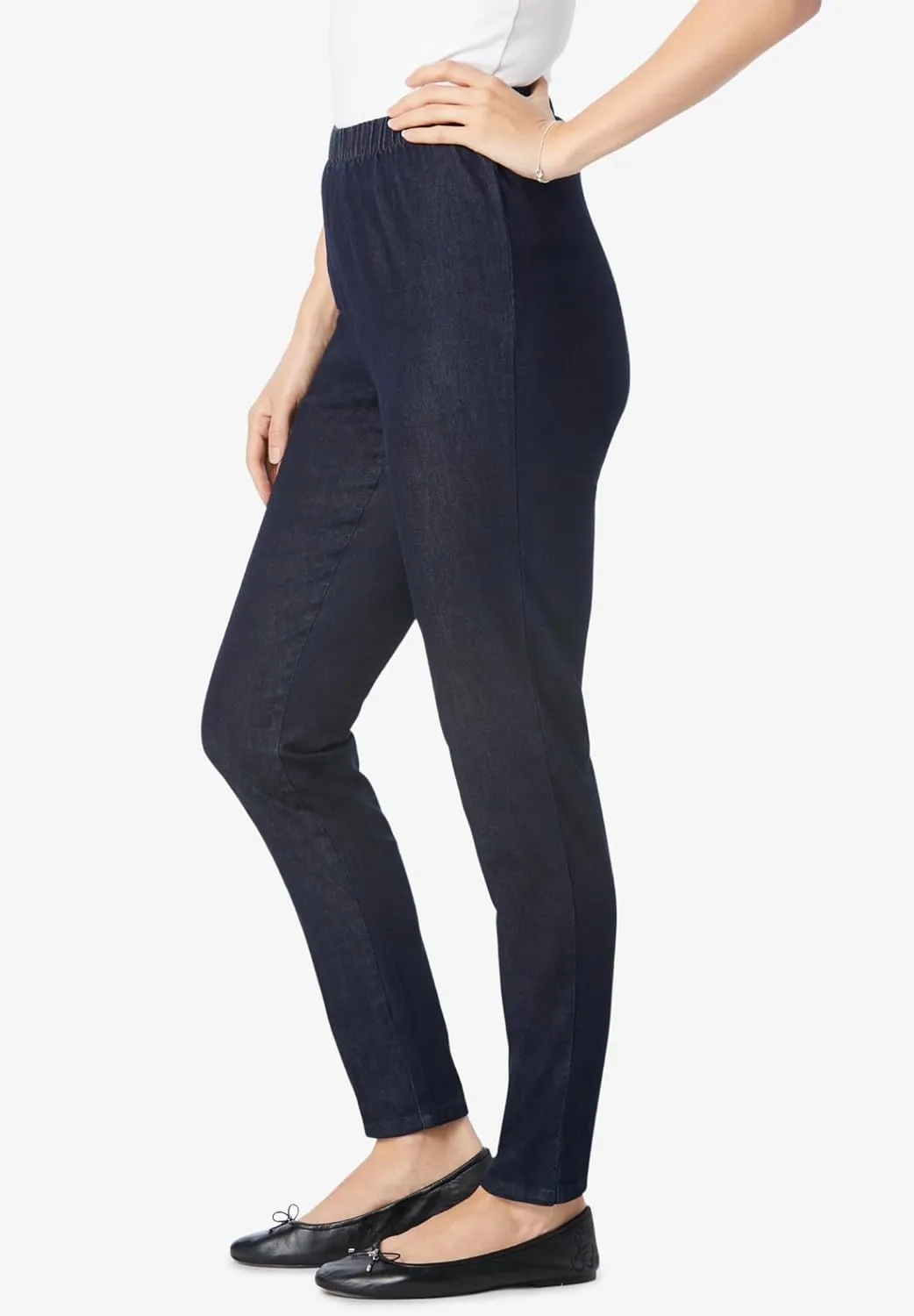 Woman Within Plus Size Fineline Denim Jegging