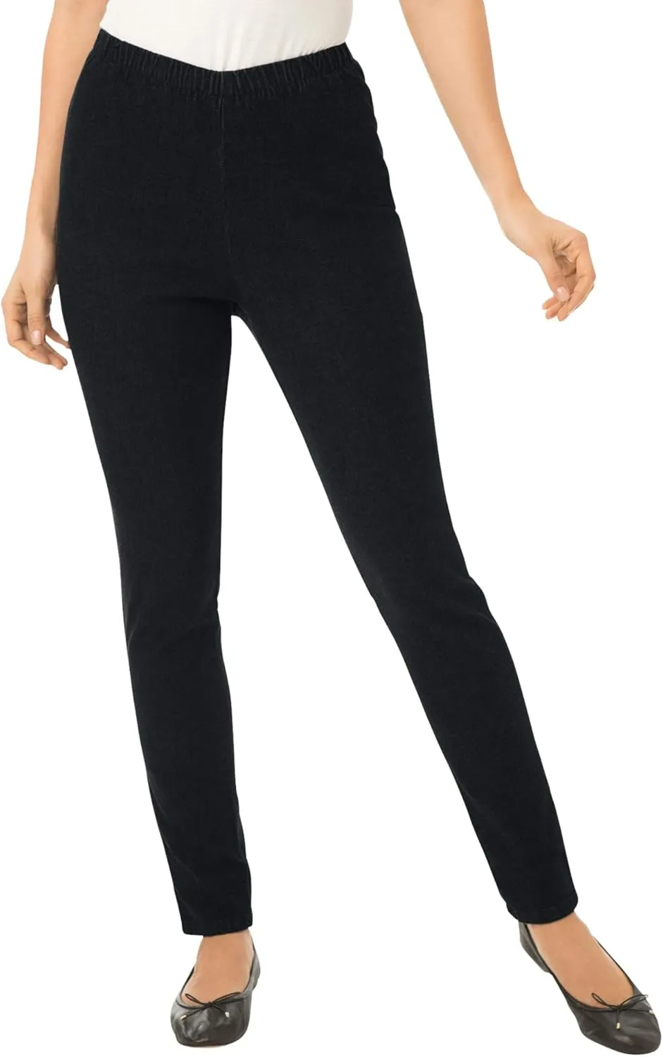 Woman Within Plus Size Fineline Denim Jegging