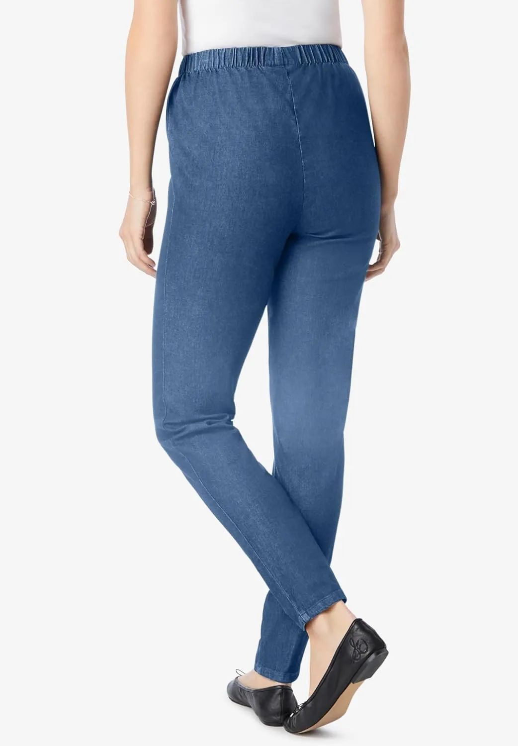 Woman Within Plus Size Fineline Denim Jegging