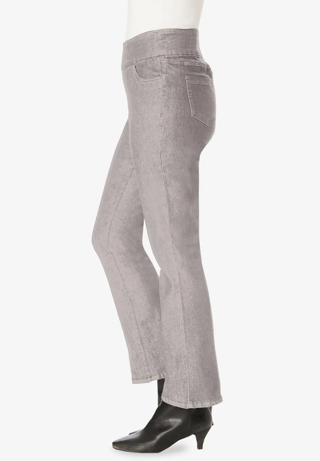 Woman Within Plus Size Flex-Fit Pull-On Bootcut Jean