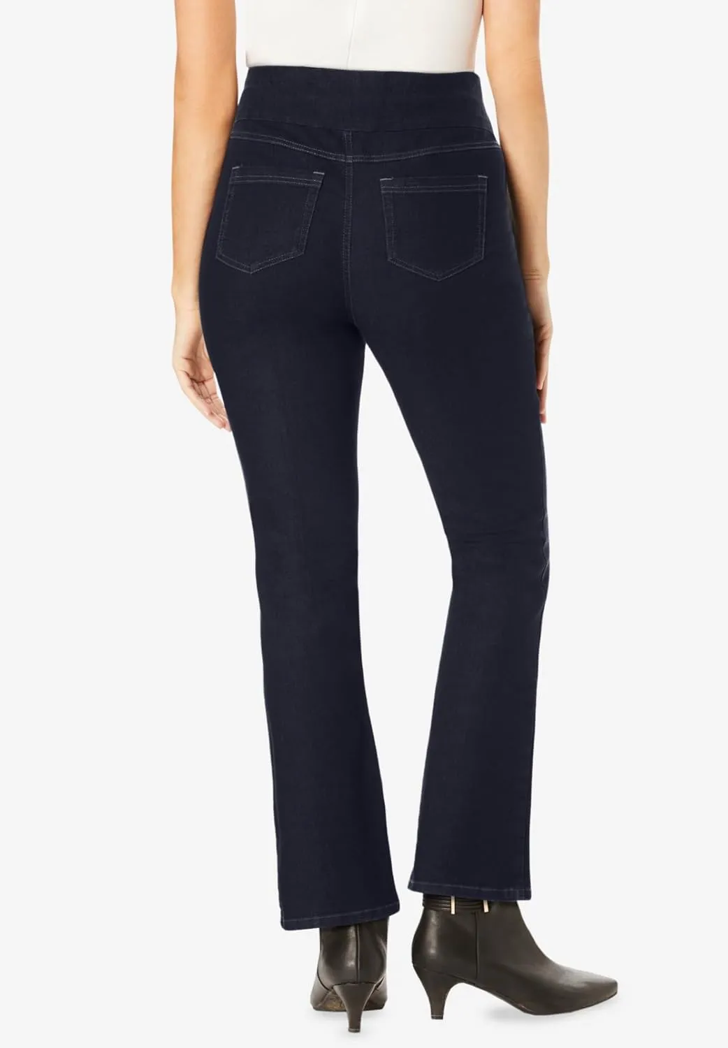 Woman Within Plus Size Flex-Fit Pull-On Bootcut Jean