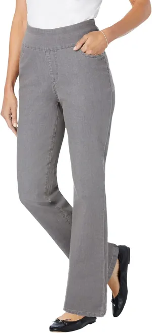 Woman Within Plus Size Flex-Fit Pull-On Bootcut Jean