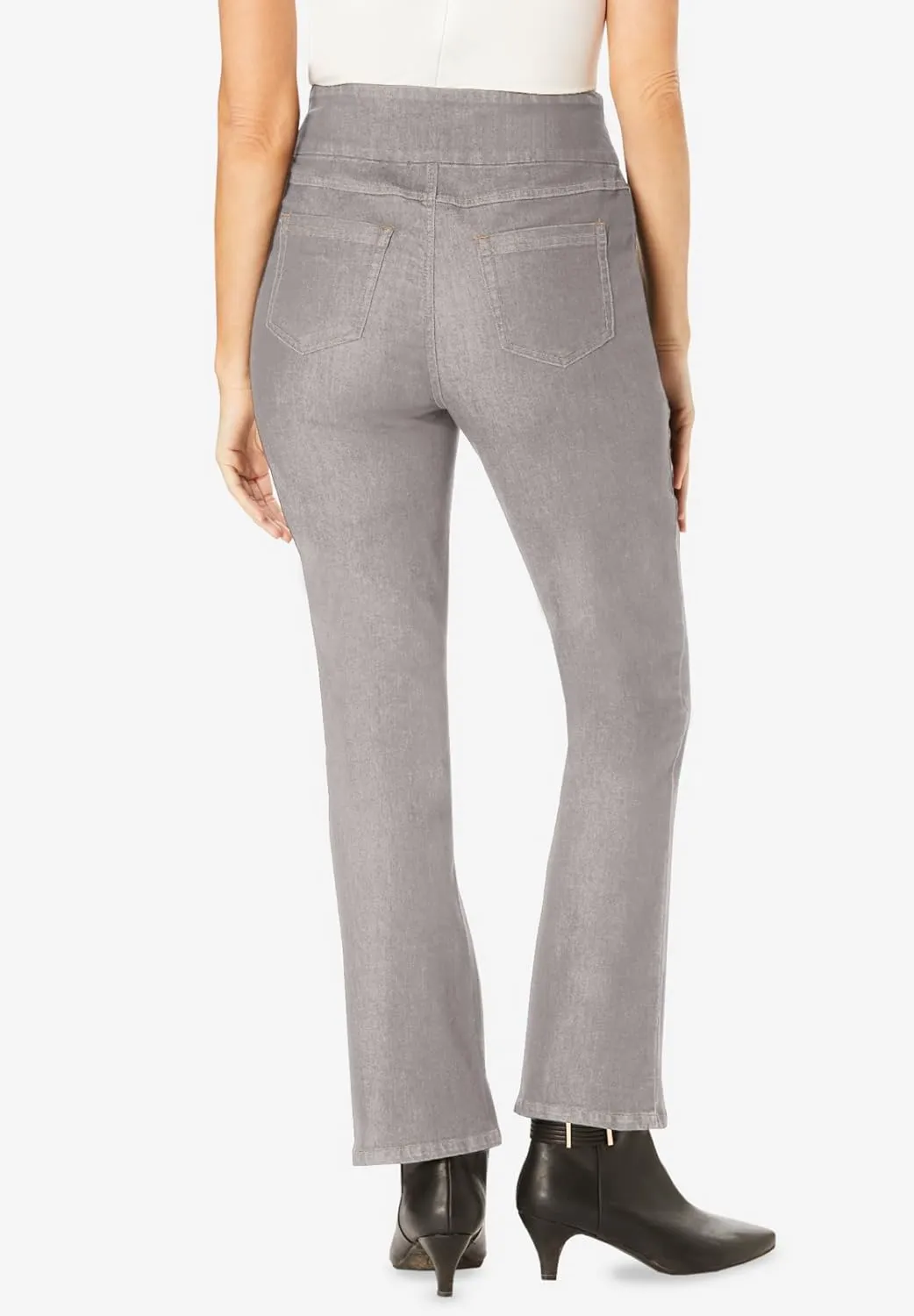 Woman Within Plus Size Flex-Fit Pull-On Bootcut Jean