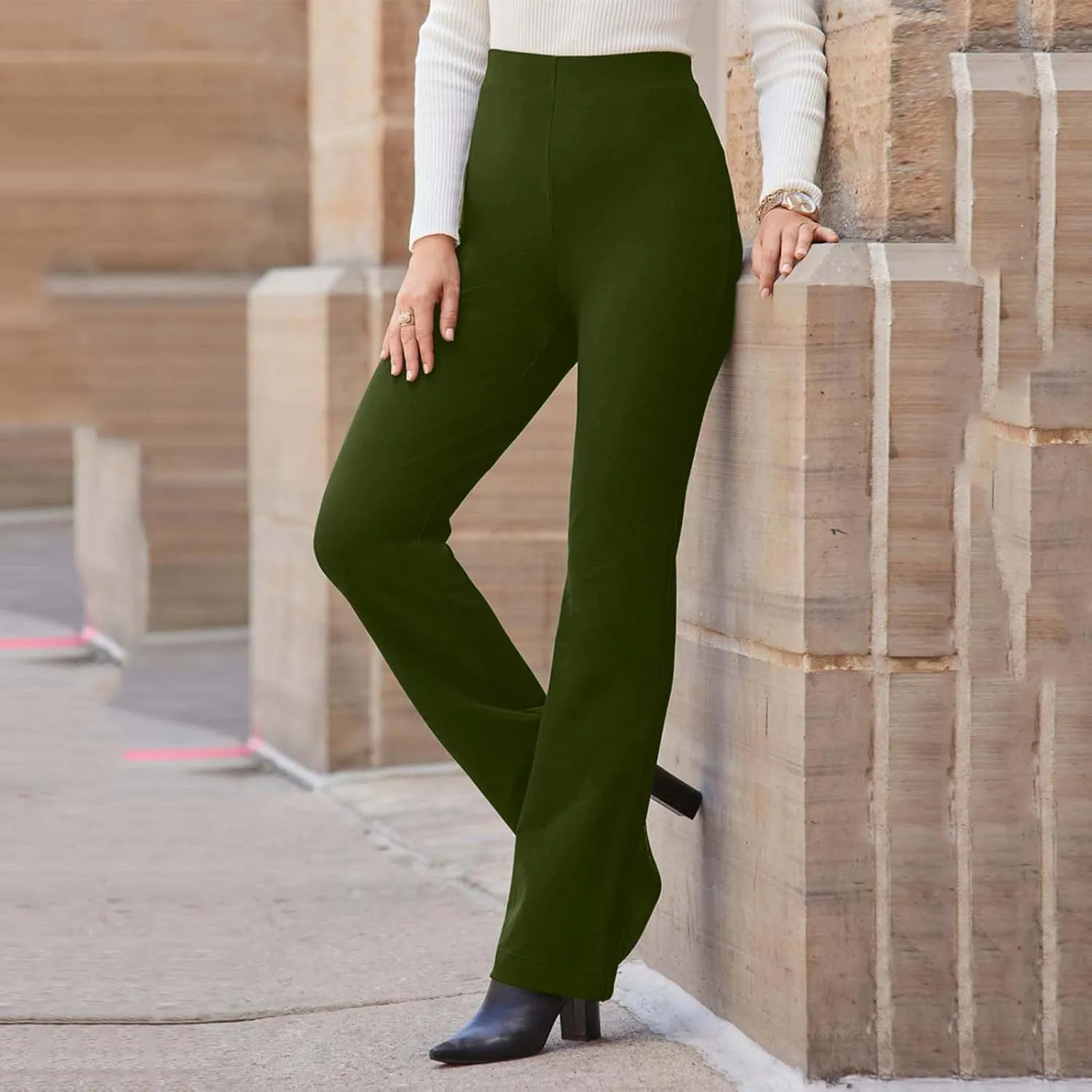 Women Dress Pants Trouser Slack High Waist Stretch Bootcut Pant Tall, Petite, Regular for Work Office Business Casual