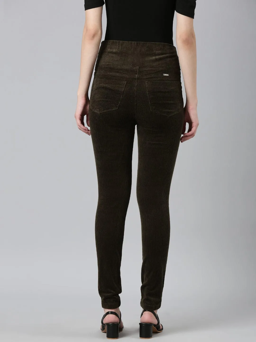 Women Olive Slim Fit Jeggings