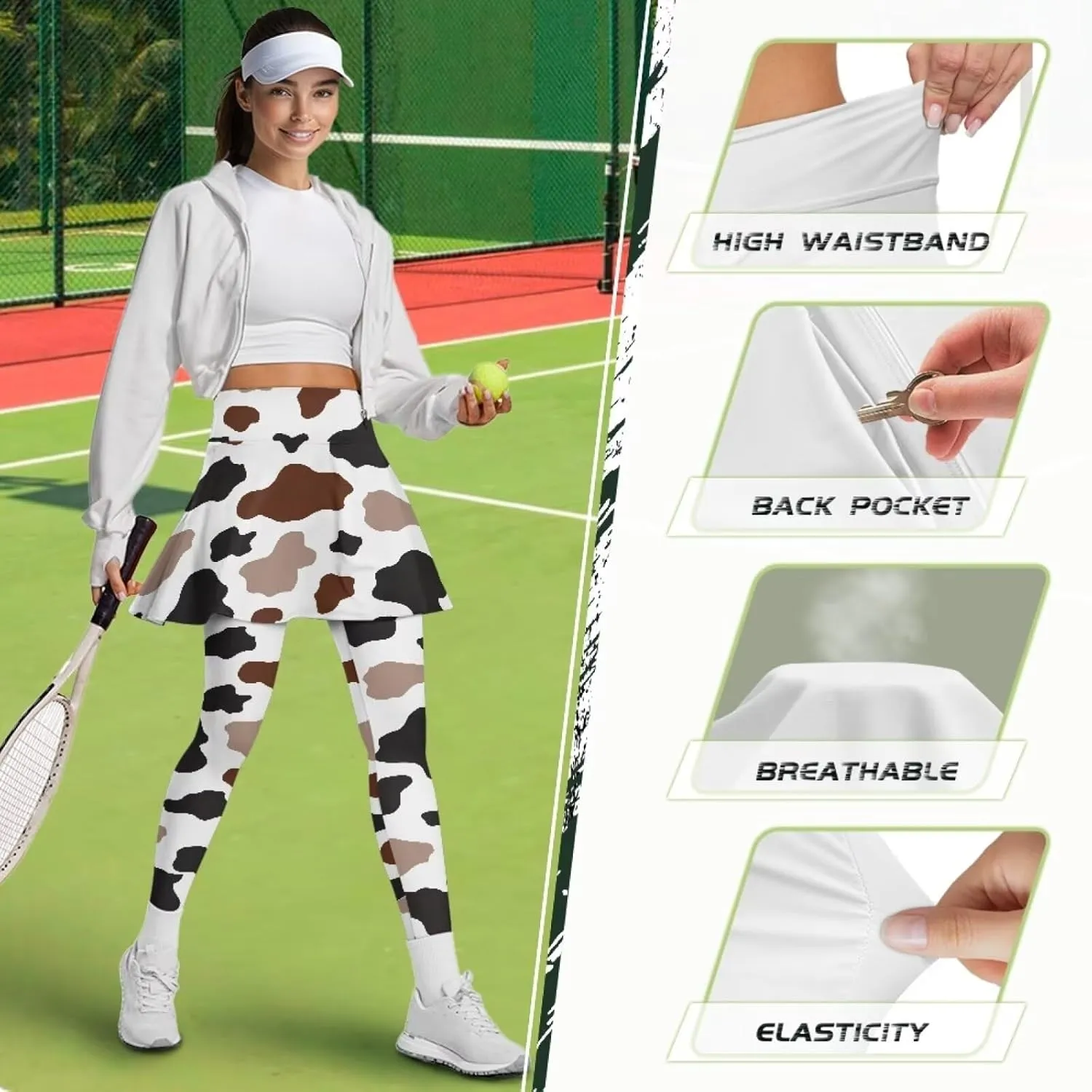 Women's Athletic Skirts with Pockets High Waisted Skirt Yoga Pleated Golf Tennis Skort Activewear for XS-3XL