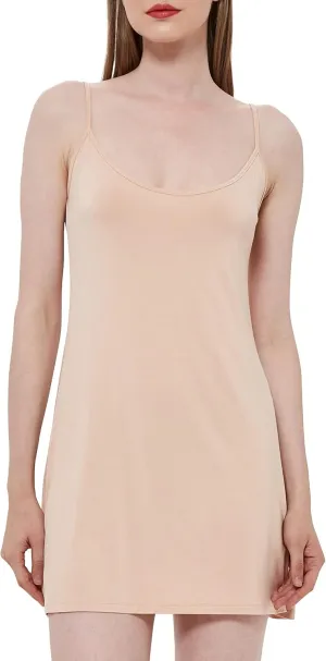 Women's Bamboo Viscose Full Slips for Under Dresses Adjustable Spaghetti Straps Cami Slip Dress