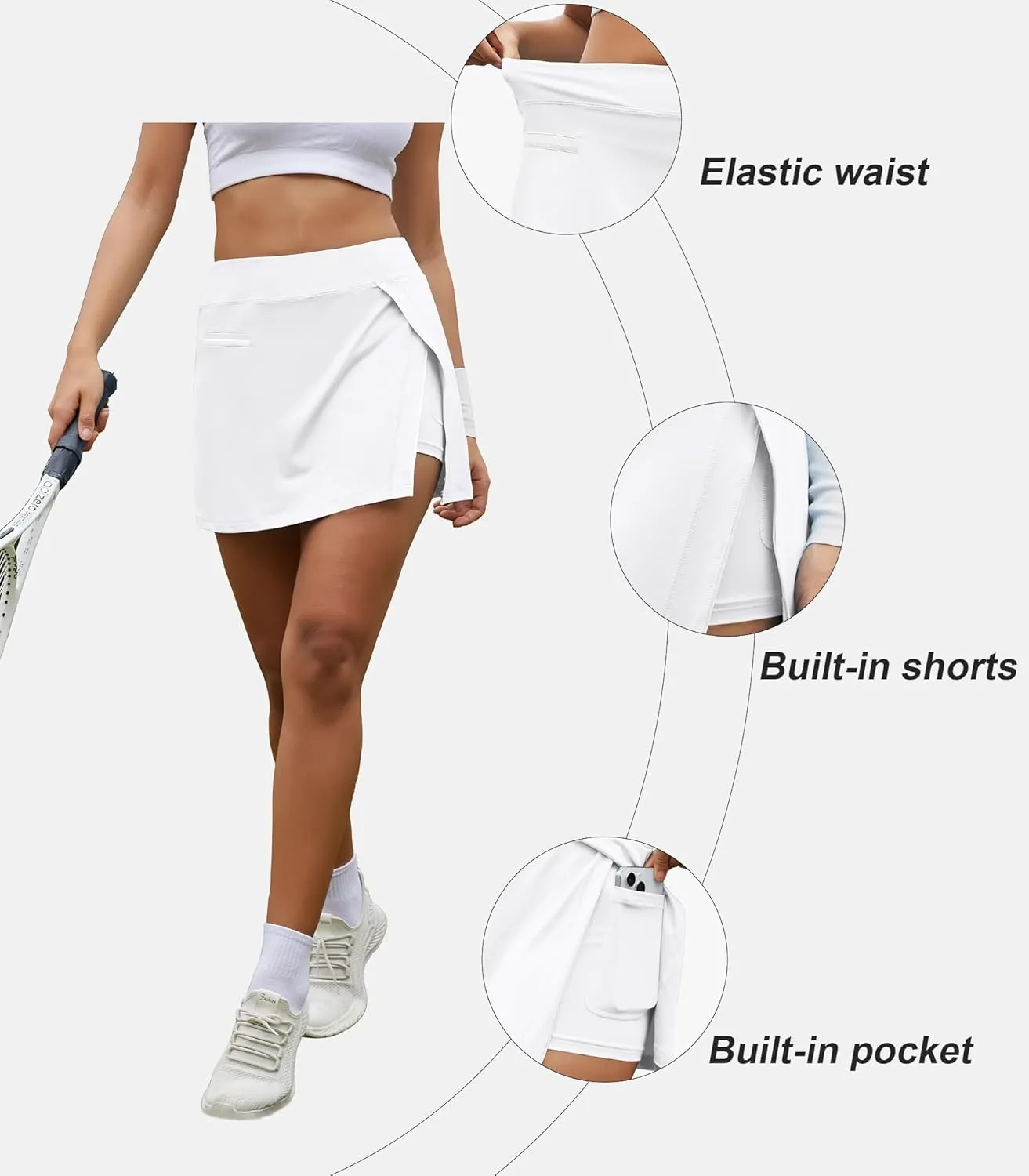 Women's Golf Skirts Skorts High Waisted Tennis Skirt Athletic Workout Casual Skorts with Short Pockets for Activewear