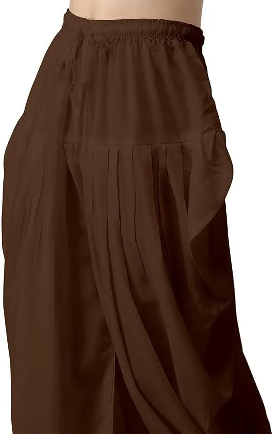 Women's Loose Fit Rayon Dhoti Pant for Women Patiala Slawar Bottom Wear Harem Pants, Waist Free Size (26 Inch to 38 Inch)
