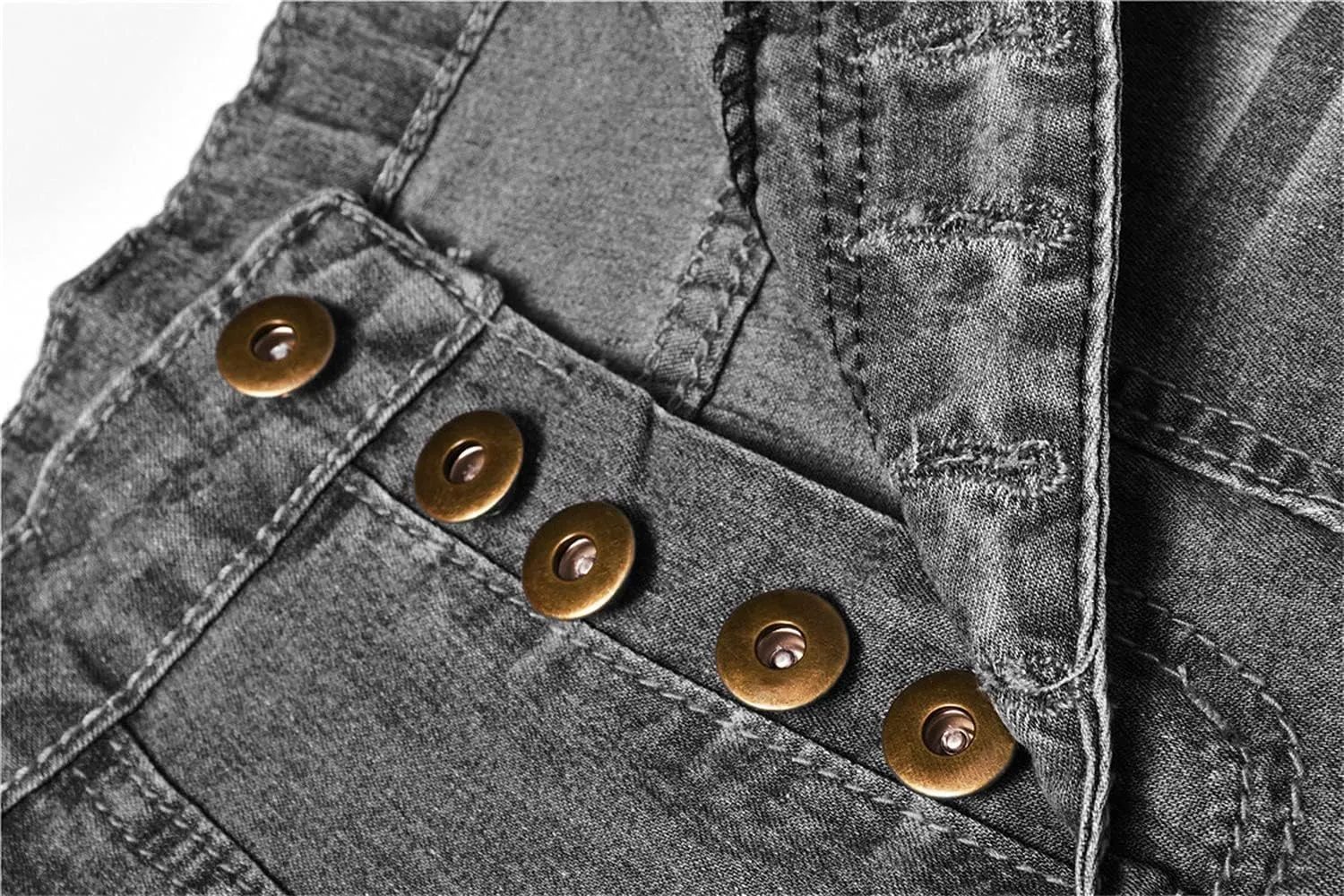 Women's Retro Style Skinny Bell Bottom Jeans Classic High Rise Button Fly Flare Jean