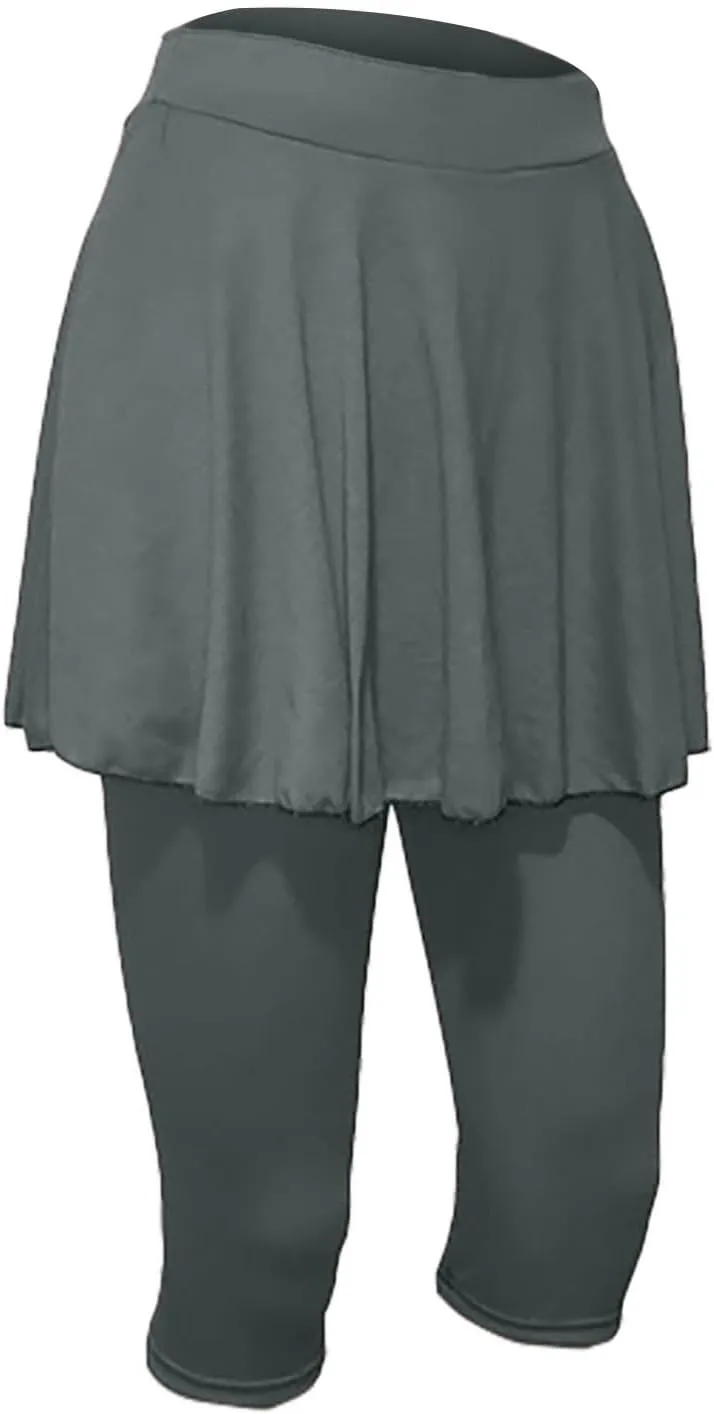 Womens Skirted Leggings 2025 Tummy Control High Waist Tennis Golf Skorts Capris Gym Tennis Yoga Legging with Skirts