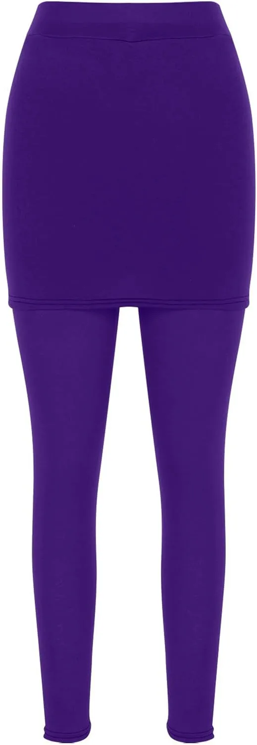 Womens Tennis Skirted Leggings Casual Workout Yoga Pants Golf Skapri with Skirts Activewear Joggers Active Skort