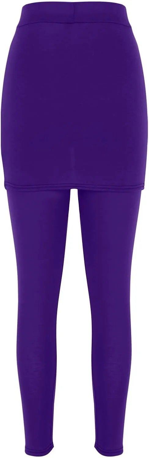 Womens Tennis Skirted Leggings Casual Workout Yoga Pants Golf Skapri with Skirts Activewear Joggers Active Skort