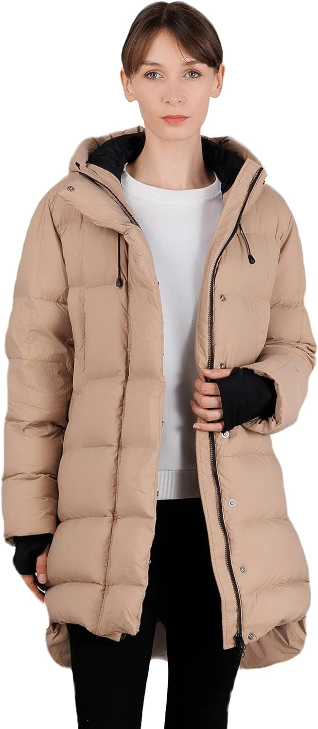 Women's Thickened Down Jacket - Winter Hooded Short Puffy Packable Jacket, Warm Puffer Down Coat for Christmas Gift