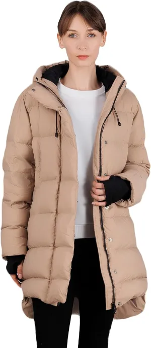 Women's Thickened Down Jacket - Winter Hooded Short Puffy Packable Jacket, Warm Puffer Down Coat for Christmas Gift